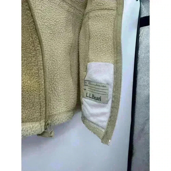 LL Bean Toddler's 2T Cozy Polyester Beige Zip-Up Jacket - Picture 4 of 7